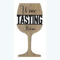 Youngs Wood Wine Glass Shaped Wall Sign 11269
